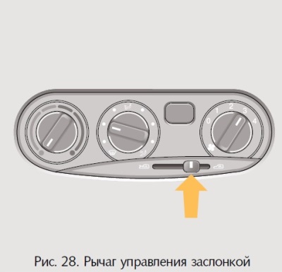 Заслонка печки шевроле нива где находится
