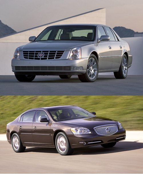Писаные красавцы Cadillac DTS и Buick Lucerne будут влачить свое