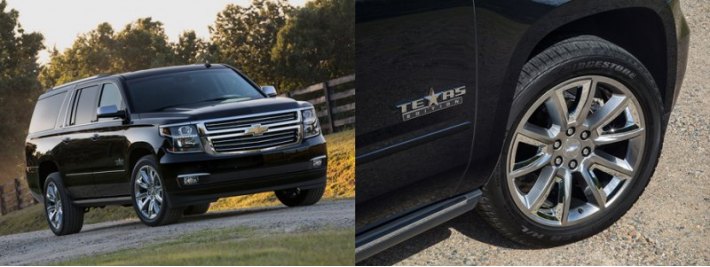 Модели Tahoe и Suburban Texas Edition помимо соответствующих беджиков на кузове можно отличить от…