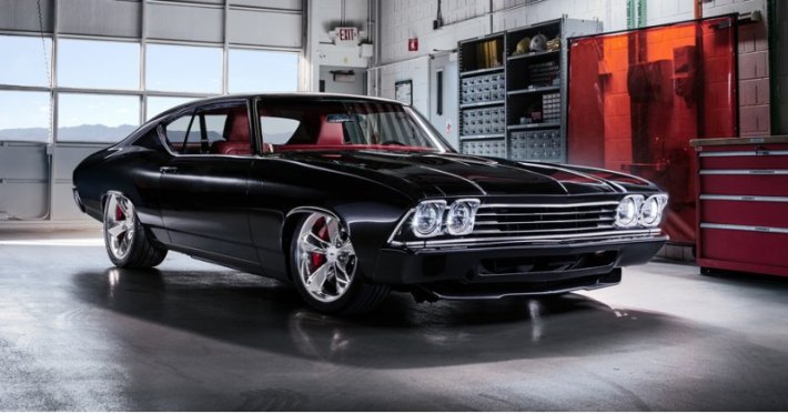 Элегантное купе Chevelle Slammer получило заниженную подвеску и полированные диски диаметром 18 и…