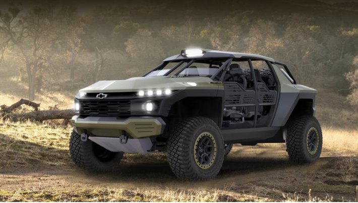 Спартанский облик шоу-кара напоминает военный вездеход Defense Infantry Squad Vehicle на базе…
