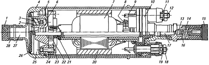 Рис. 2.10. Топливный насос автомобилей семейства ГАЗ: 1, 15 - заглушка; 2 - канал…