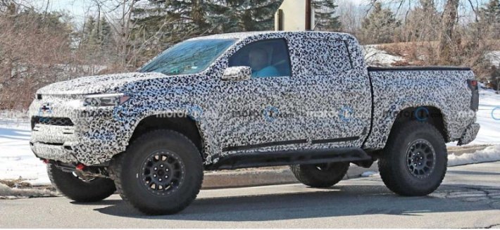 На тестах замечен пикап Chevrolet Colorado в более внедорожной версии ZR2 Bison