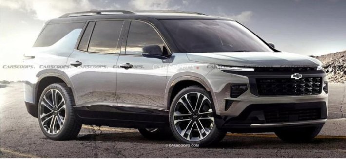 Новое поколение Chevrolet Traverse 2024 года представили на первых рендерах