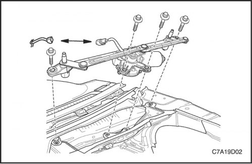 Как снять дворник на шевроле Windscreen wiper unit (Chevrolet Captiva 1 2006-2018: Electrical equipment: Wind