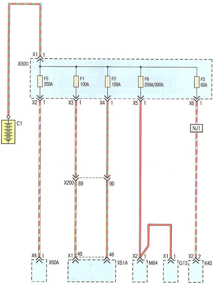 Схема 16. Вонкавае асвятленне аўтамабіля (Шэўрале Круз 1 2008-2016: Электраабста