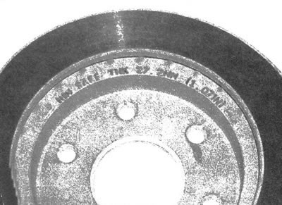5.5а. Минимально допустимая (критическая) толщина диска отлита на его поверхности