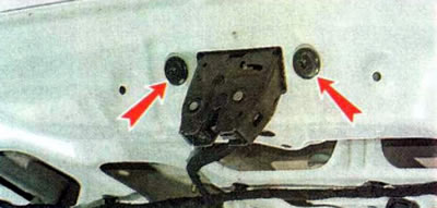 3. Користећи TORX T40 кључ, одврните два вијка који причвршћују браву.