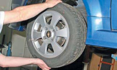 Колесо от руки должно вращаться равномерно, без заеданий и стуков.