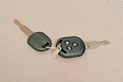 If the car is not equipped with a central locking mechanism, it is supplied with two identical keys…