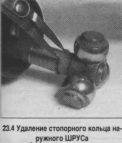 4. Отстранете напречната част на съединението, като премахнете задържащите пръстени (за достъп до…