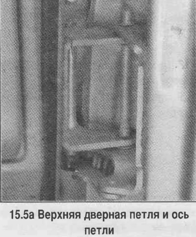 5. Na bočných dverách odstráňte zarážky osi závesov. Na všetkých dverách vyrazte čapy pántov a…