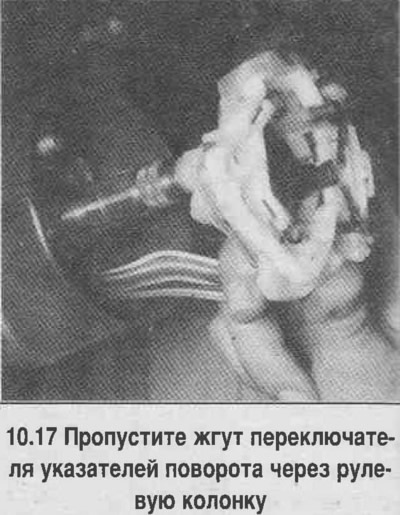 17. Зніміце вечка са джгута правадоў у аплётцы і прапусціце джгут перамыкача паказальнікаў павароту…