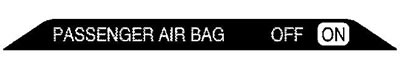 «AIRBAG ON» visszajelzők és «AIRBAG OFF», a belső visszapillantó tükör paneljén megjelenik,…