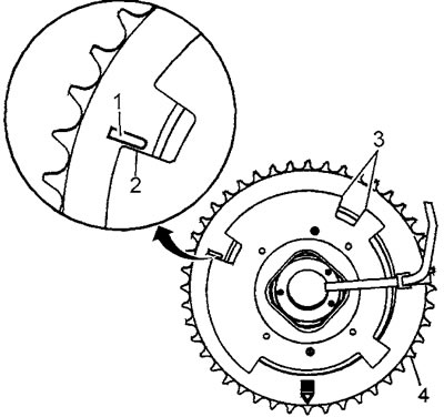 а) Правильное позиционирование: возвратная пружина привода должна переместить синхронизирующее…