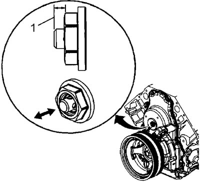 Возвратная пружина должна вернуть золотник в исходное положение (1).