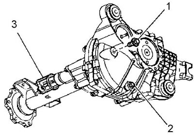 6. Выверните пробку уровня (1).