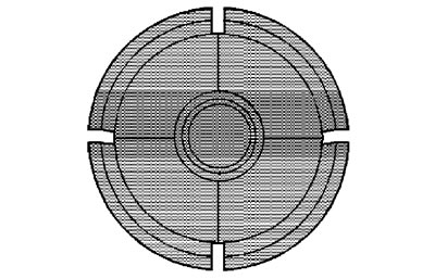 б) Совместите разделительные линии драйвера и расширителя.