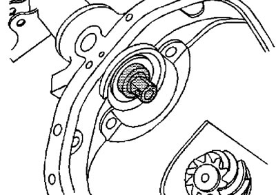 5. Удерживая гайку расширителя, вращайте трубу съемника по часовой стрелке до касания расширяющимся…