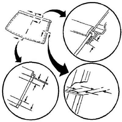 12. Установку молдинга стекла начинайте от центра к краям, плотно задвигая молдинг на место.