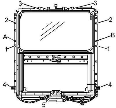 Порядок затяжки болтов крепления рамы люка
