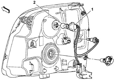 2. Отсоедините разъем (1).