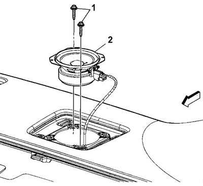 2. Отверните винты (1). Момент затяжки 6 Н·м.
